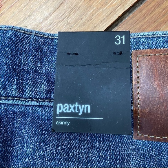 7 for all Mankind Paxtyn skinny mens jeans size 31 blue stretchy denim - Picture 4 of 12